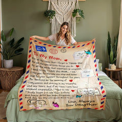 To My Mom Thank You – Coral Fleece Blanket